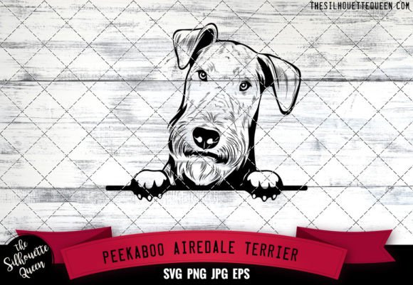 Airedale Terrier Peekaboo Dog Face