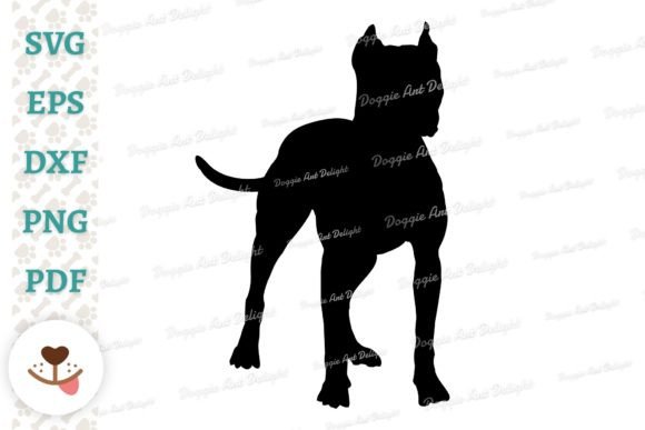 American Pitbull Terrier Dog Silhouette