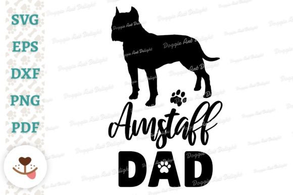 Amstaff Dad SVG PNG Design