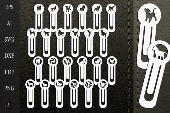 Bookmarks with Dog Silhouettes Laser Cut