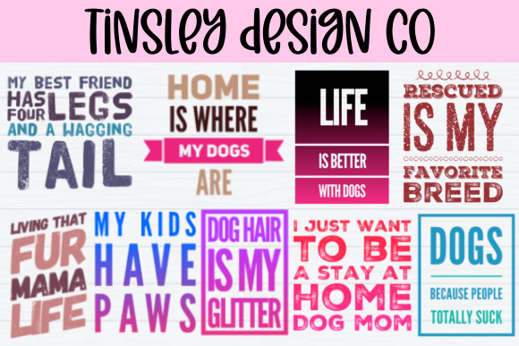 Dog Bundle Sublimation PNG Pet Designs