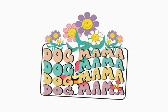 Dog Mama Retro Vintage Sublimation