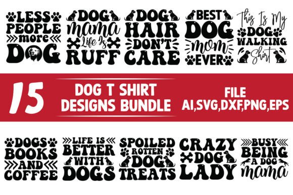 Dog T Shirt Designs Bundle