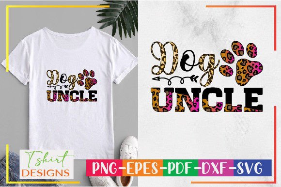Dog Uncle Sublimation Design