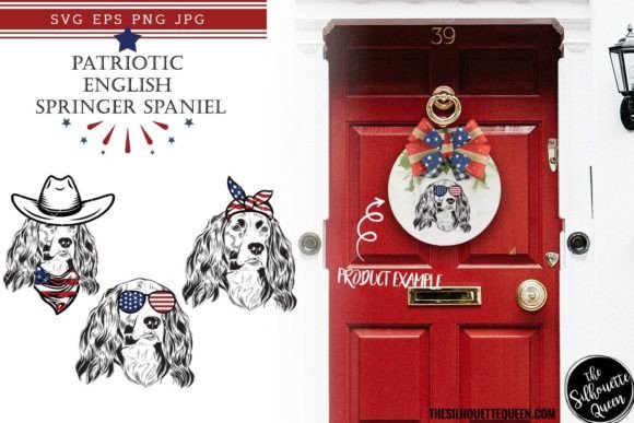 English Springer Spaniel Dog Patriotic C: A Designer’s Take