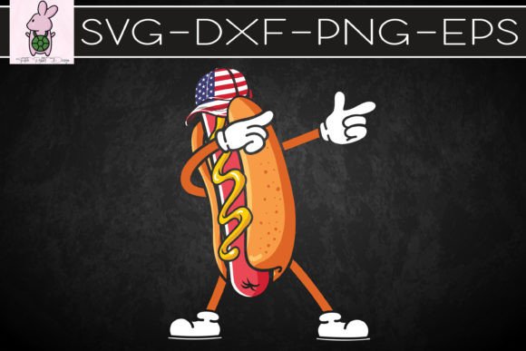 Fun Dabbing Hot Dog Love USA