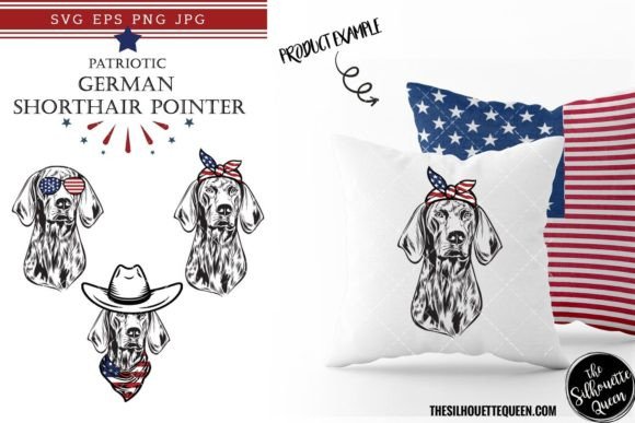 German Shorthair Pointer Dog Patriotic
