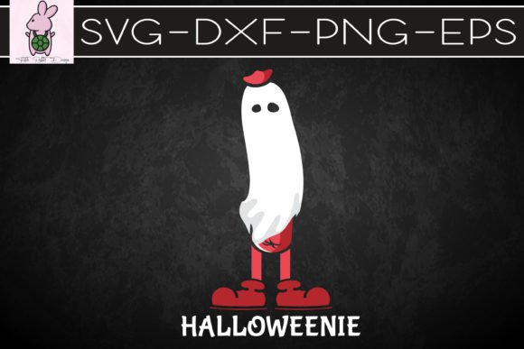 Ghost Hot Dog Halloweenie Funny Food