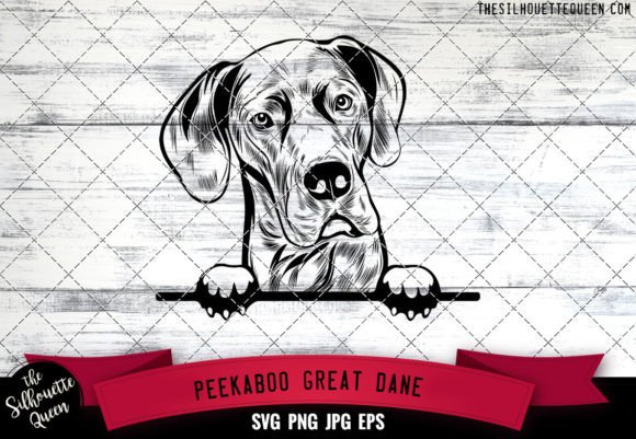 Great Dane Peekaboo Dog Face