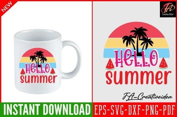 Hello-Summer SVG Design