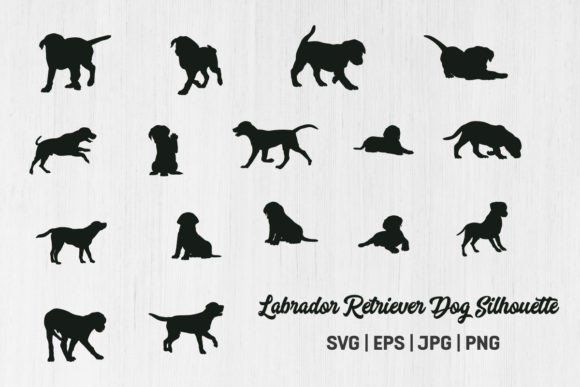 Labrador Retriever Dog Silhouettes