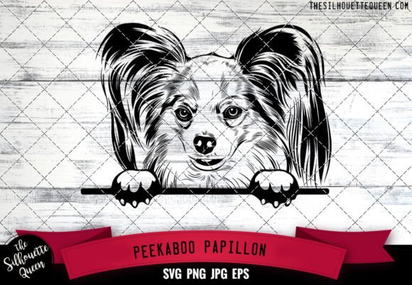 Papillon Peekaboo Dog Face