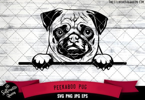 Pug Peekaboo Dog Face