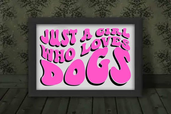 Retro Dog Design, Just a Girl Who Loves