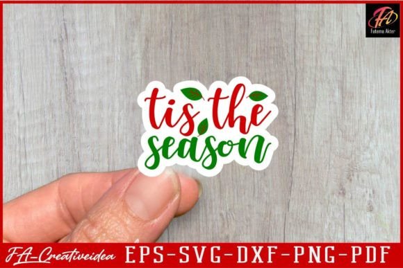 Tis the Season Fall Stickers Svg Design